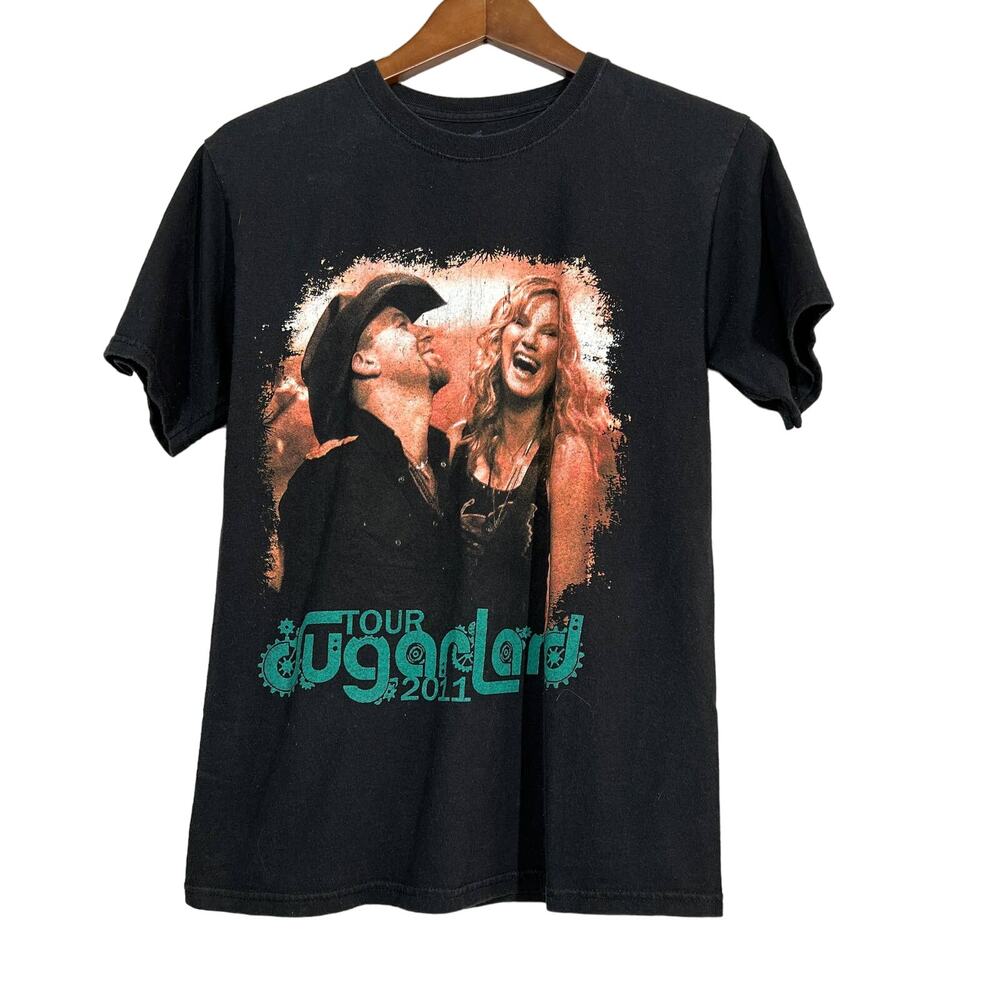 Sugarland Tour 2011 Merch Graphic Baby Doll Tee Black - S